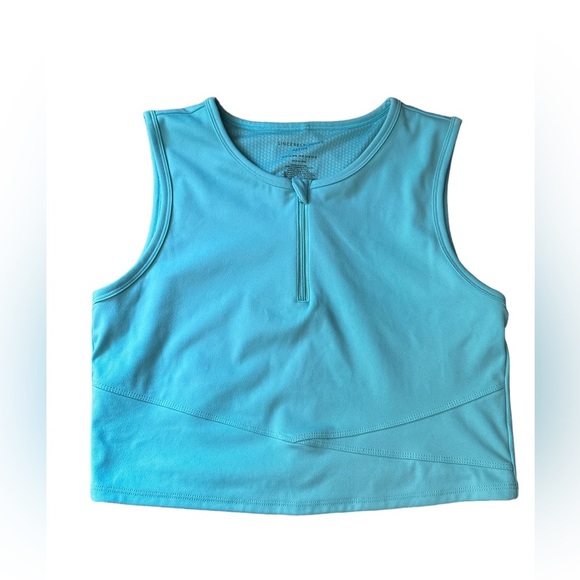 🍁 BUNDLE ONLY - 5/$15  Simply Jules Active Crop Top, Aqua Blue, Size Medium - Picture 1 of 6